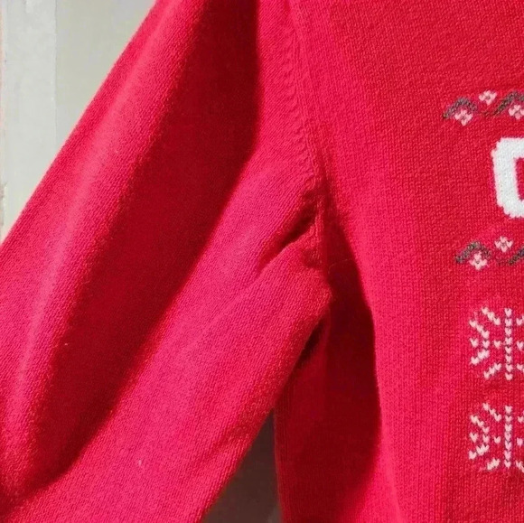 Oshkosh B'Gosh Holiday christmas sweater 2t toddler red gingerbread "OH, snap!" - Picture 4 of 5
